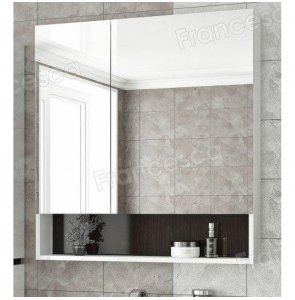 Шкаф-зеркало Francesca Latina 80 белый-венге