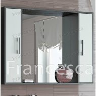 Шкаф-зеркало Francesca Eco 100 белый-венге