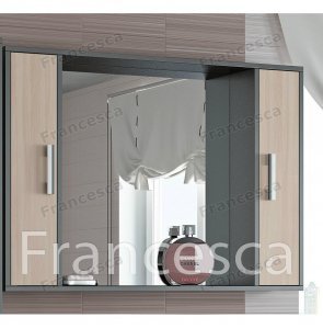 Шкаф-зеркало Francesca Eco 105 дуб-венге
