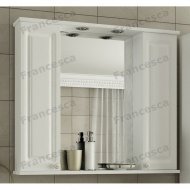 Шкаф-зеркало Francesca Империя 90 2 шкафчика белый