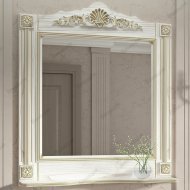 Зеркало Венеция Аврора 85 белый с патиной золото