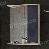 Зеркало-шкаф Венеция Амали 60 графит бетон, правый