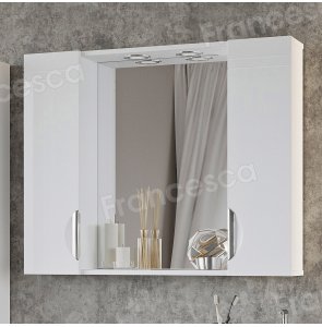 Шкаф-зеркало Francesca Доминго 90 белый 2 шкафа