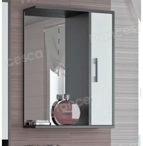 Шкаф-зеркало Francesca Eco 50 белый-венге