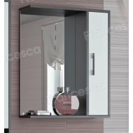Шкаф-зеркало Francesca Eco 60 белый-венге