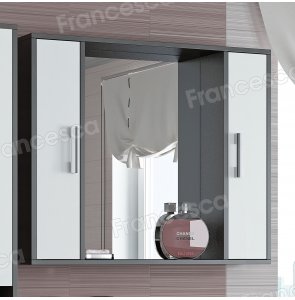Шкаф-зеркало Francesca Eco 90 белый-венге