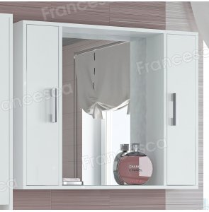 Шкаф-зеркало Francesca Eco 90 белый