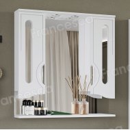 Зеркало-шкаф Francesca Инфинити 80 2С белый 2 шкафа