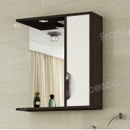 Шкаф-зеркало Francesca Версаль 60 белый/венге, правый