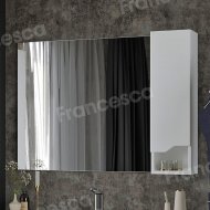 Зеркало-шкаф Венеция Неаполь 100 белый глянец, правый
