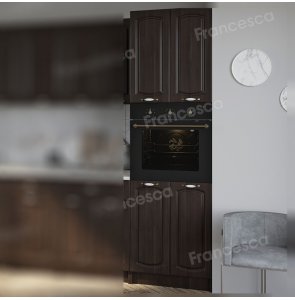 Кухонный пенал Francesca Империя 60 (4 двери, ниша под духовой шкаф) венге