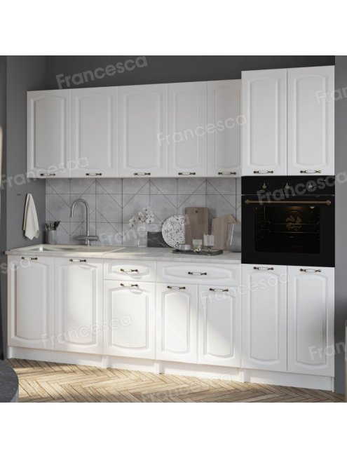Нижний шкаф Francesca Империя 40 (1 дверь, 1 ящик, столешница в комплекте) белый