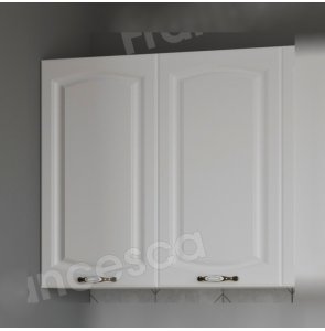 Верхний шкаф Francesca Империя 80 (2 двери, сушилка для посуды) белый
