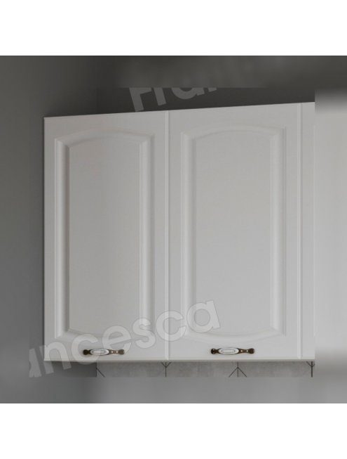 Верхний шкаф Francesca Империя 80 (2 двери, сушилка для посуды) белый