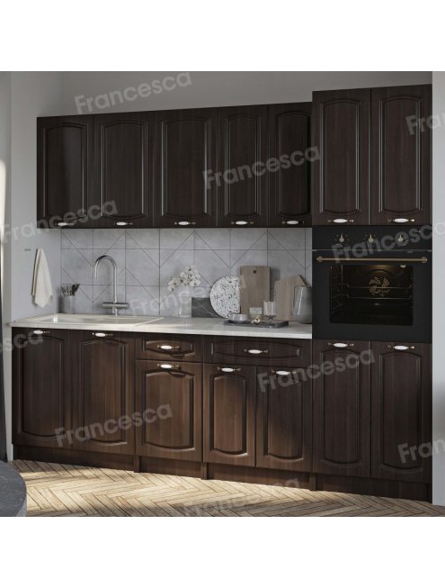 Верхний шкаф Francesca Империя 80 (2 двери, сушилка для посуды) венге