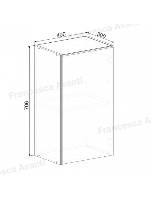 Верхний шкаф Francesca Империя 40 (1 дверь, фасад стекло) венге