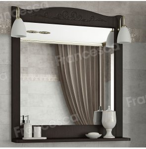 Зеркало Francesca Империя П 70 венге (полотно+светильники Изабель)