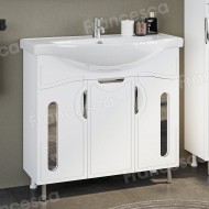 Тумба с раковиной Francesca Инфинити 90 белый (3 двери, ум. Classic 90)