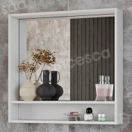 Зеркало Венеция Слим 80 белый матовый