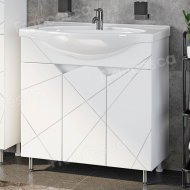 Тумба с раковиной Francesca Джой 80 с 3 дверцами, белый (ум. Erica 80)