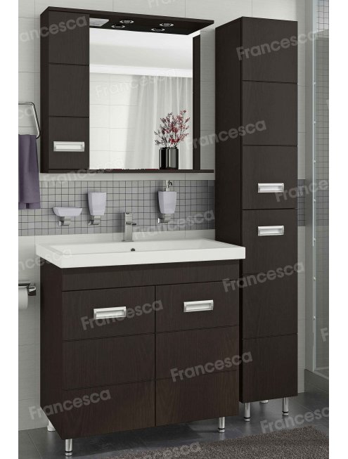 Зеркало-шкаф Francesca Кубо 80 2С венге, левый