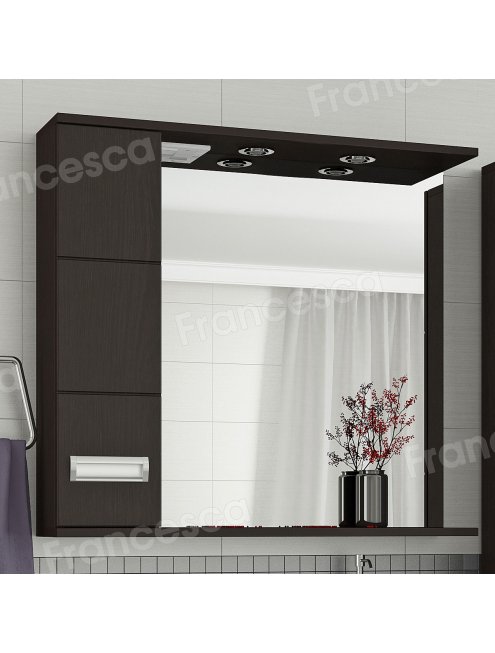 Зеркало-шкаф Francesca Кубо 80 2С венге, левый