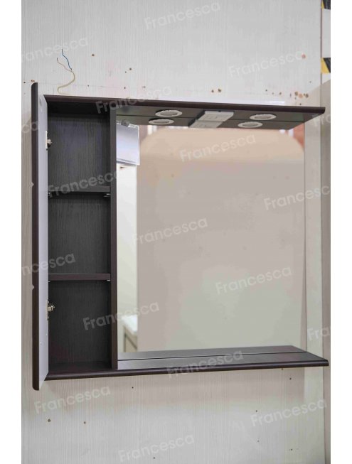 Зеркало-шкаф Francesca Кубо 80 2С венге, правый