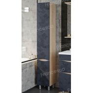 Шкаф-пенал Венеция Амали 30 напольный, графит бетон (левый)