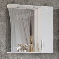 Шкаф-зеркало Francesca Доминго 70 белый, правый