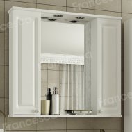 Шкаф-зеркало Francesca Империя 80 белый 2 шкафа