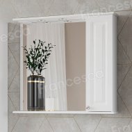 Шкаф-зеркало Francesca Империя 80 белый, правый