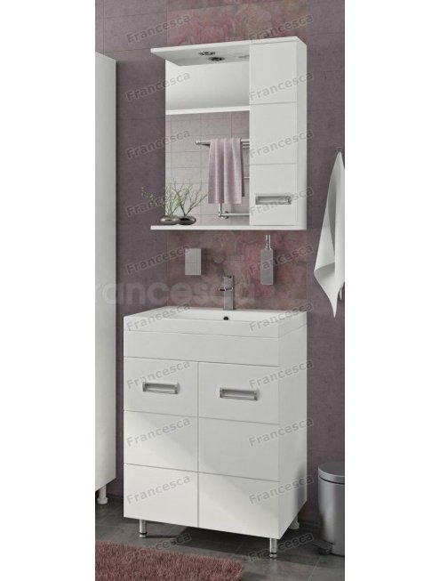 Зеркало-шкаф Francesca Кубо 60 С белый, левый