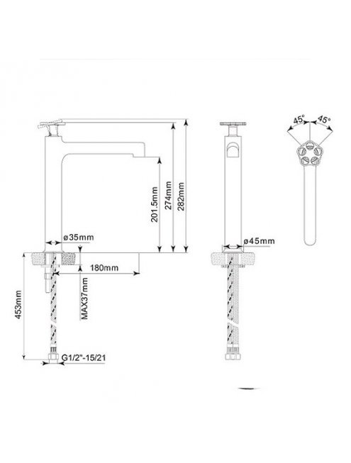 Смеситель BelBagno Roso ROS LMC CRM для раковины