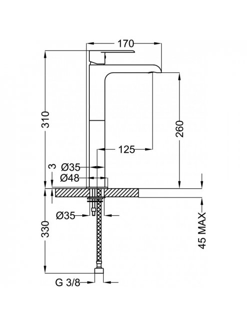 Смеситель Cezares Furore LC 01 W0 для раковины