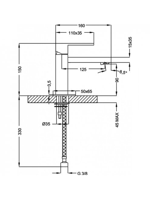 Смеситель Cezares Levico LSM1 01 W0 для раковины