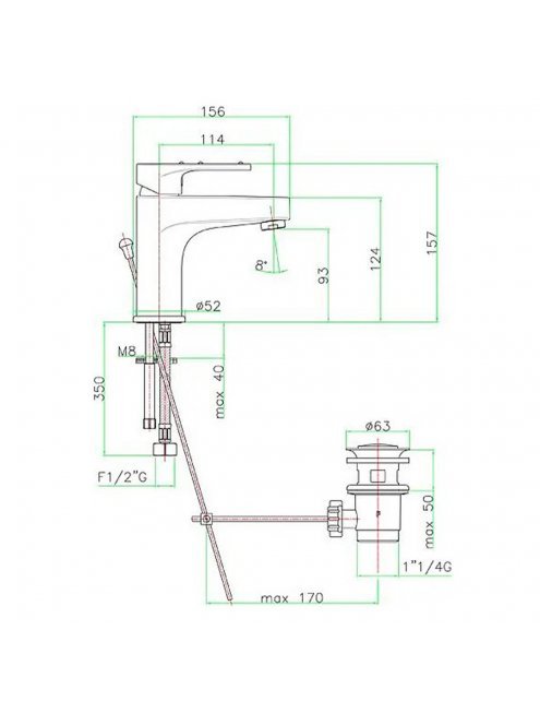 Смеситель Fiore Kyma Sky 78CR6520 для раковины