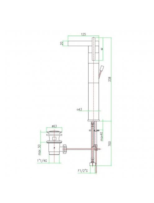 Смеситель Fiore XS Sky 85CR7718 для раковины