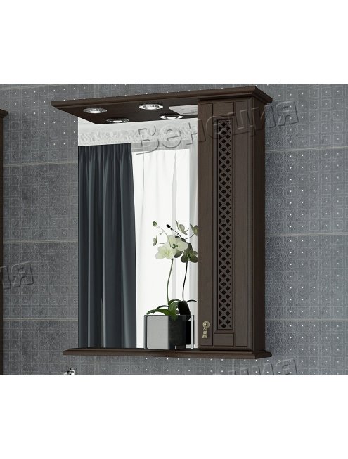 Зеркало-шкаф Венеция Виола 65 фасад решетка
