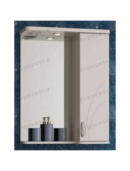 Шкаф-зеркало Francesca Атланта 55 С белый