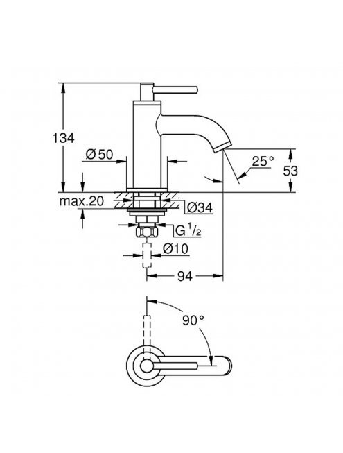 Смеситель Grohe Atrio New 20021003 для раковины