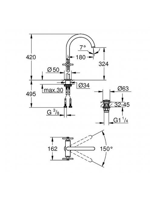 Смеситель Grohe Atrio New 21044003  для раковины