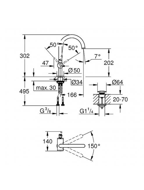 Смеситель Grohe Atrio New 32042DC3 для раковины