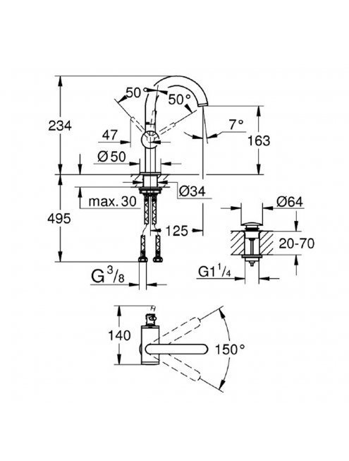 Смеситель Grohe Atrio New 32043AL3 для раковины