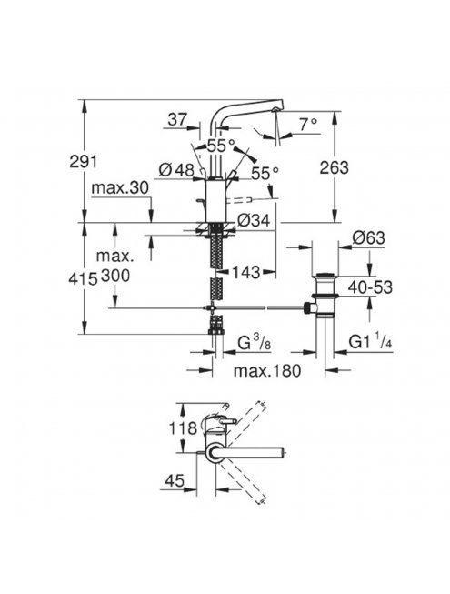 Смеситель Grohe Concetto 23739002 для раковины