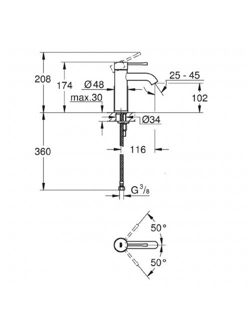 Смеситель Grohe Essence New 23590DL1 для раковины