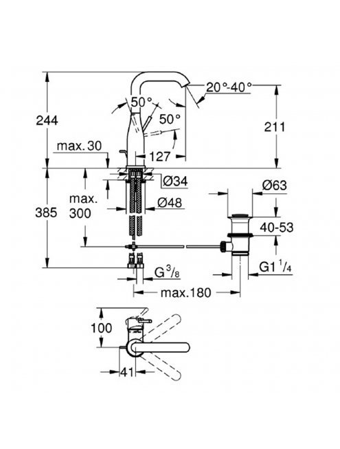 Смеситель Grohe Essence New 32628GN1 для раковины