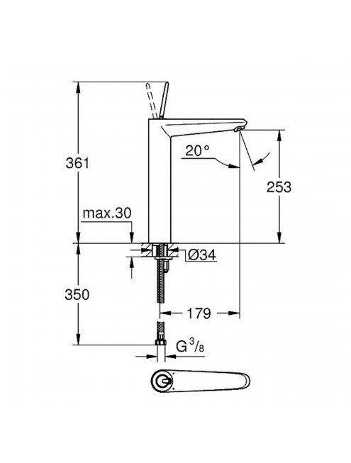 Смеситель Grohe Eurodisc joy 23428LS0 для раковины