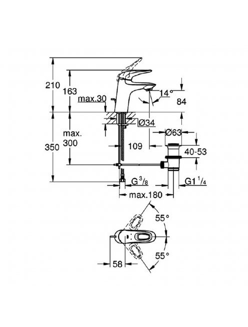 Смеситель Grohe Eurostyle 23564003 для раковины