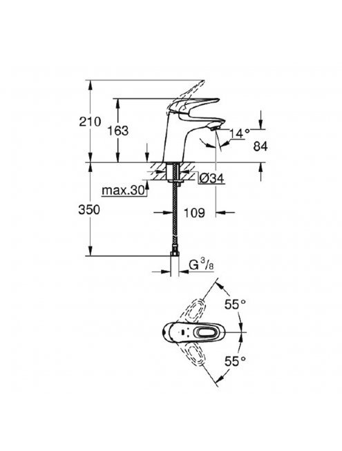 Смеситель Grohe Eurostyle 23567003 для раковины