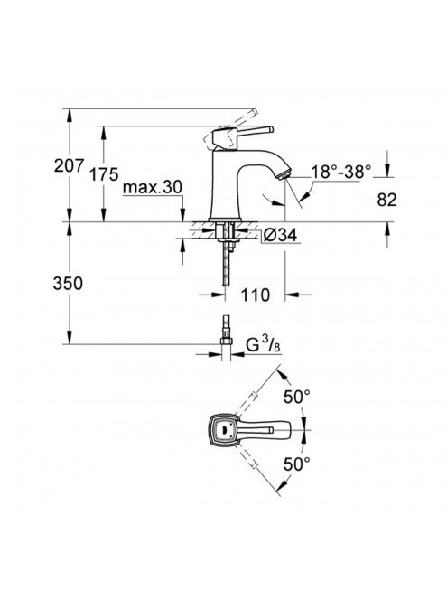 Смеситель Grohe Grandera 23310IG0  для раковины